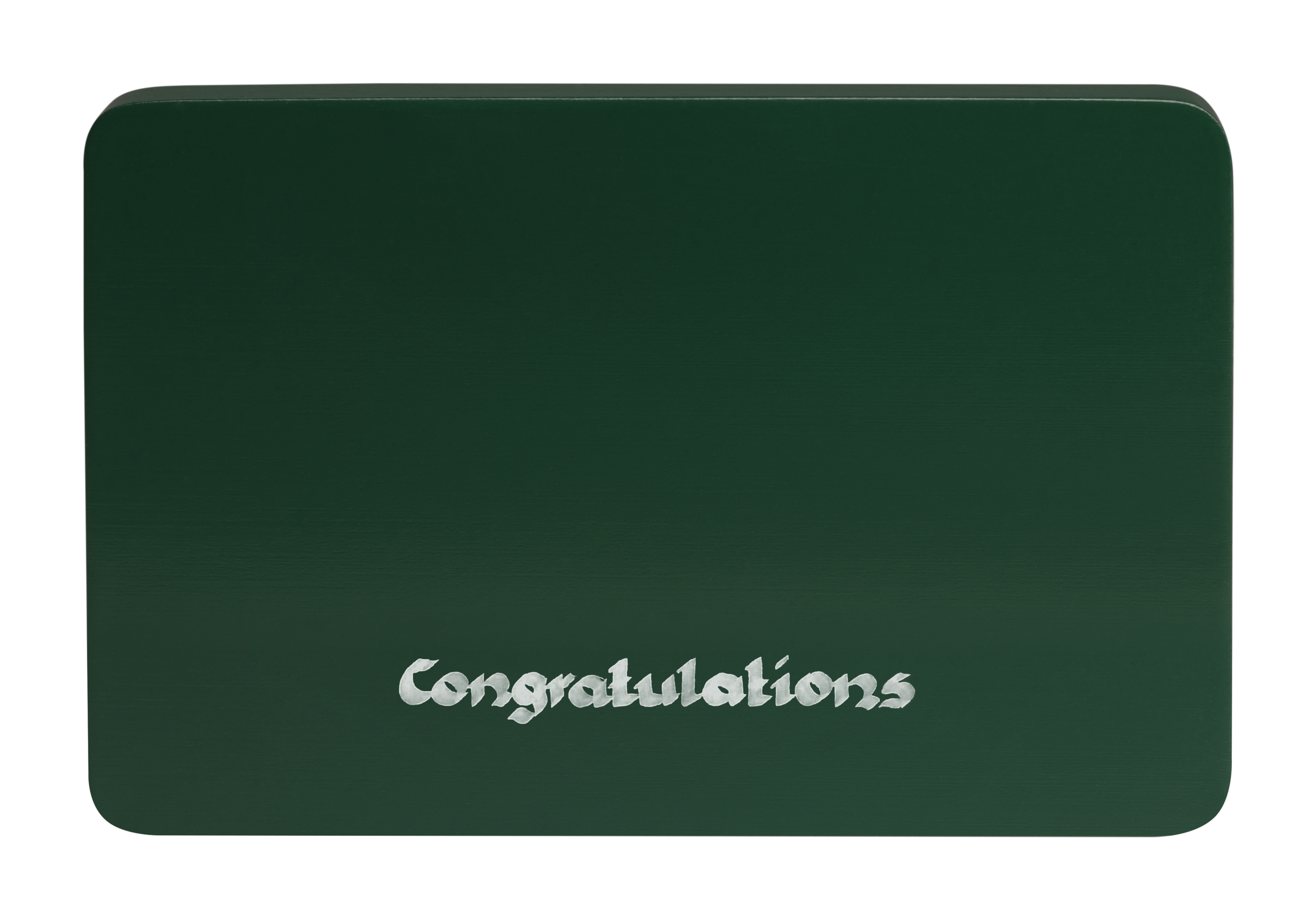 Beschriftete Sockelplatte, grün, "Congratulations" ("Herzliche Glückwünsche")
