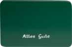 Beschriftete Sockelplatte, grün, "Alle Gute"